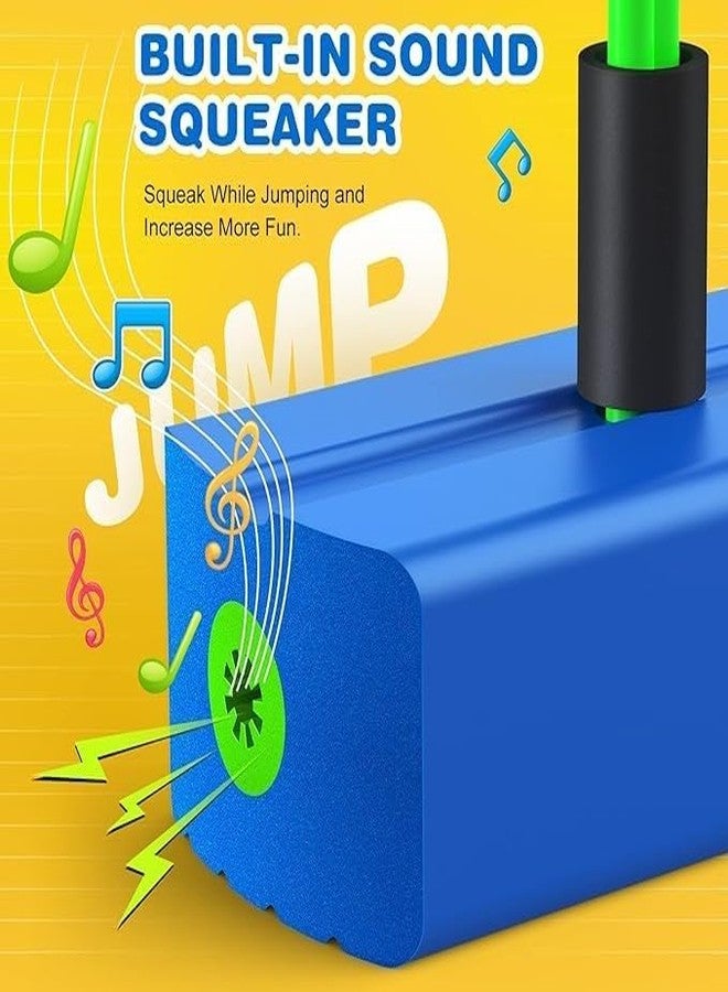 TECH LOGO ELECTRONICS لعبة بوجو للأطفال تساعدهم على النمو بشكل أطول، ألعاب ممتعة، عصا قفز بنجي تصدر أصوات صرير، ألعاب رائعة (أزرق) - Image 2